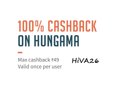 freecharge hungama offer giving 100% cashback hiva26