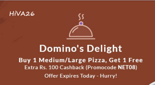 snapdeal domino's offer hiva26