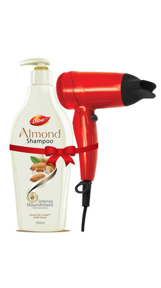 dabur almond shampoo hair dryer hiva26