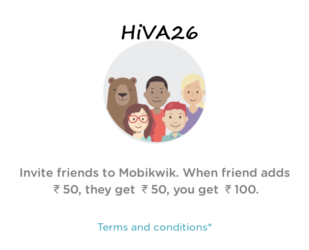 mobikwik trick with refer earn and add money hiva26