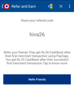 payzapp refer earn hiva26 refer code